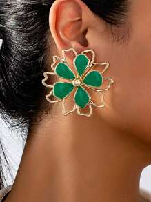 Design de flor verde redonda