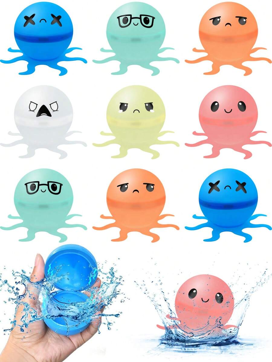 1/12 Stücke wiederverwendbare Wasserbomben, Wasser-Spielsachen für Pool und Strand, Outdoor Sommerspielzeug, magnetische Wasserbälle für Outdoor-Aktivitäten