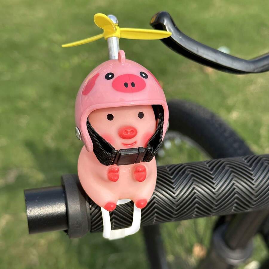 1 Stück süßer Schweinskopf Motorrad/Fahrrad Lenkerdekor, kreatives personalisiertes Geschenk, modischer Schwein Helm, Motorrad Zubehör