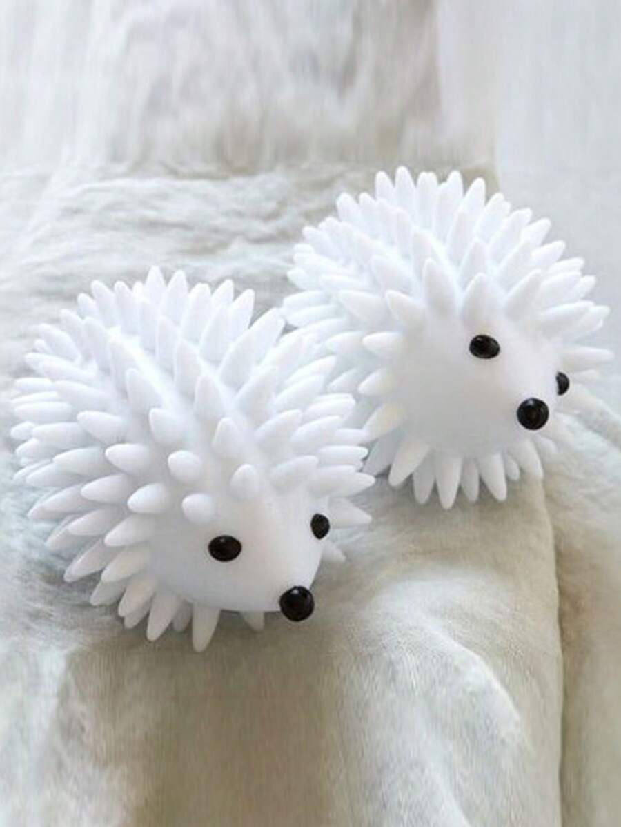 1pc/3pcs Soft Silicone Hedgehog Shape Reusable Laundry Ball, Lint Remover And Cleaning Dryer Ball, Home Use