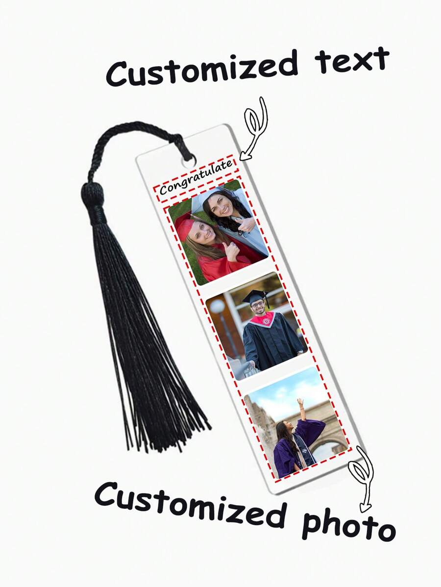 Marcador de Página Acrílico com Foto Personalizada para Temporada de Formatura, Presente Comemorativo da Temporada de Formatura, Foto Personalizada, Marcador de Página Comemorativo de Foto em Grupo dos Colegas, Dando aos Colegas, Professores e Alunos o Melhor Presente Comemorativo da Temporada de Formatura, Suprimentos Escolares, Volta às Aulas