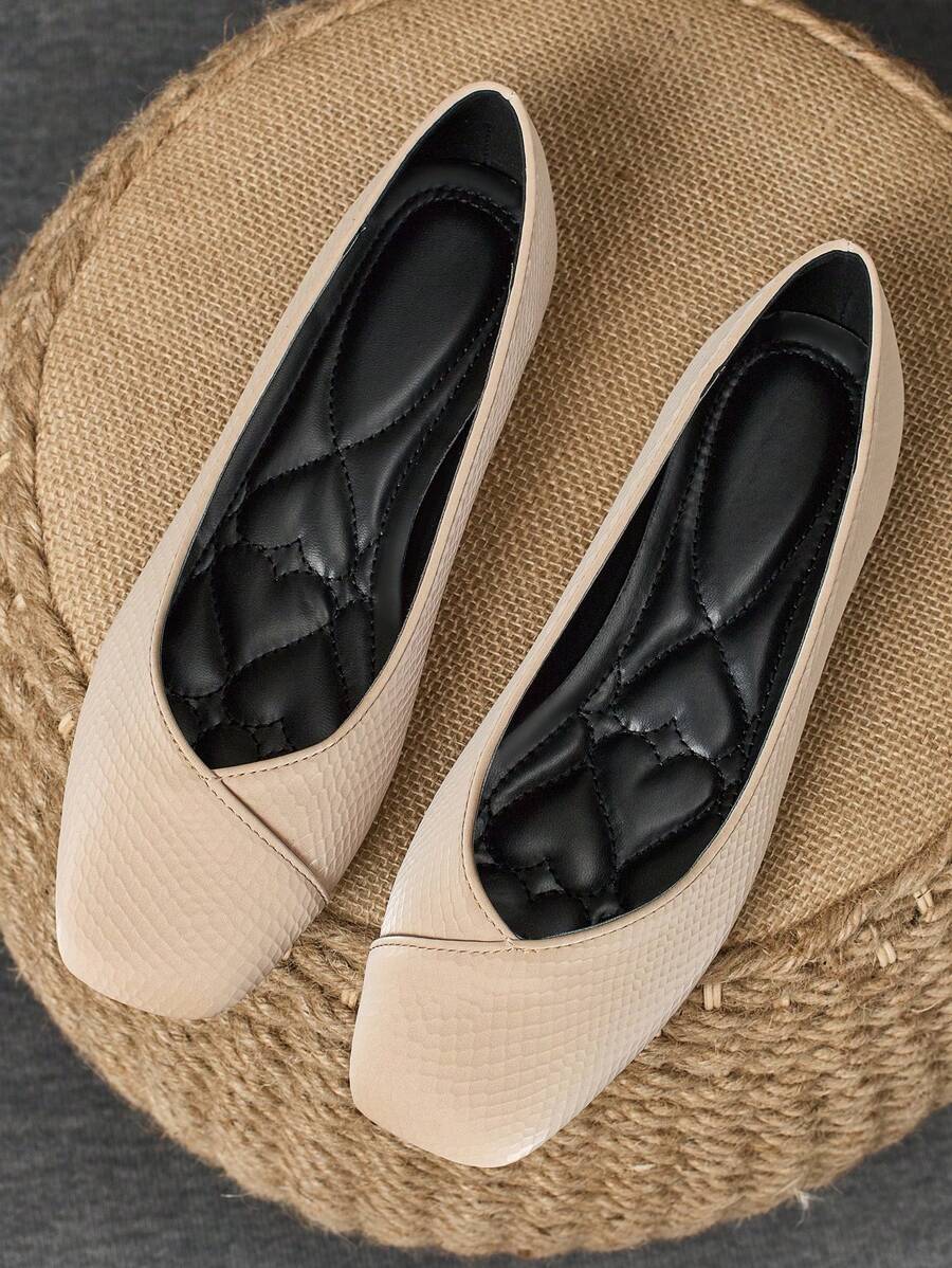 WHDXY 1 Paio di Mocassini Piatti Morbidi da Donna, Nuovi Mocassini Versatili, Mocassini Marroni con Suola Morbida, Scarpe Quadrate Morbide da Nonna per la Primavera