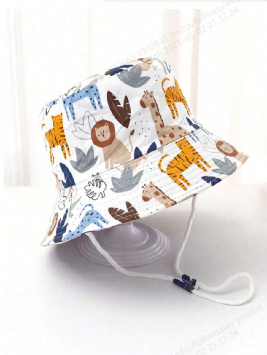 1 pezzo Cappello estivo leggero per bambini, cappello da sole con motivi a cartoni animati per ragazzi e ragazze, cappello da spiaggia antiu.v. per la primavera e l'autunno