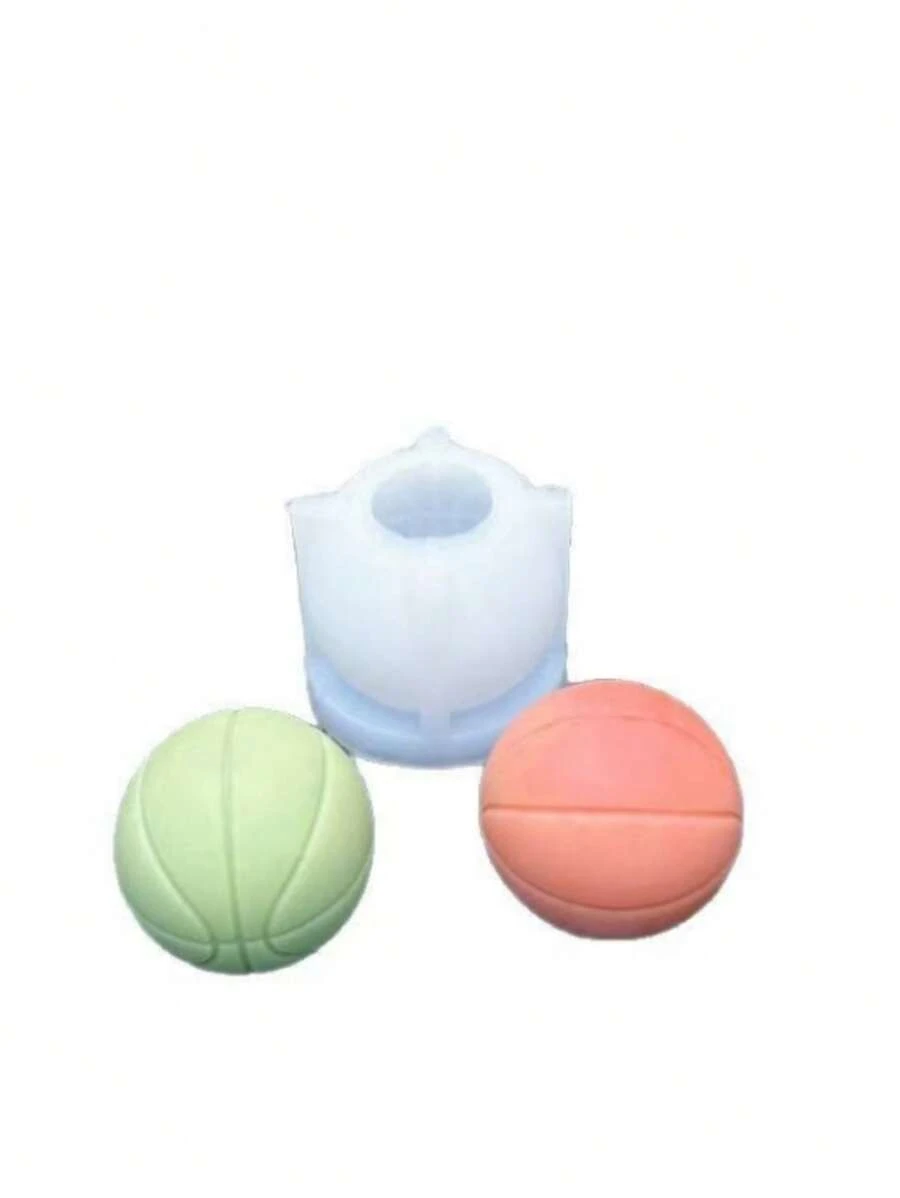1 pièce Moule en silicone de bougie 3D en forme de football, basket-ball, rugby, volley-ball, baseball