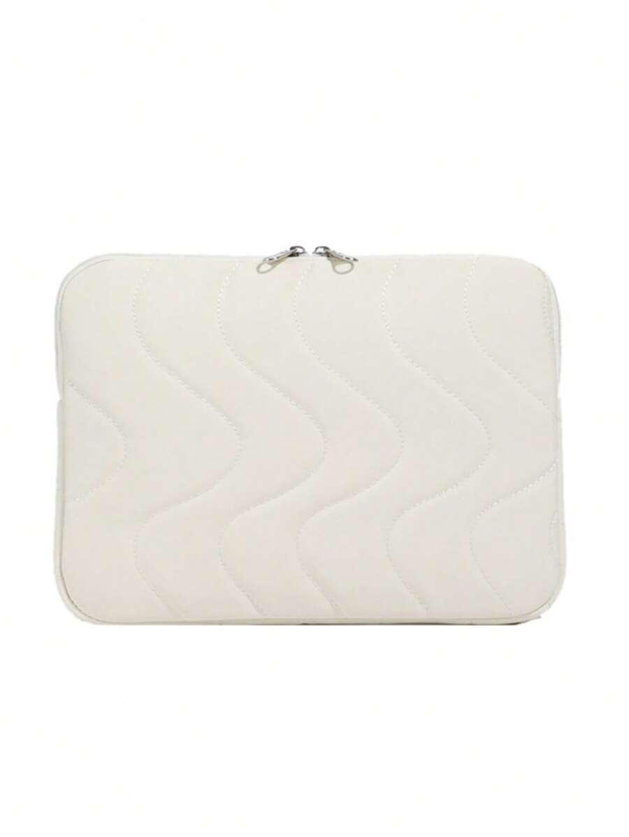 1 Stück einfarbiger gestreifter 11 Zoll Tablet Sleeve, 13 Zoll 14 Zoll Laptop Tasche, Oxfordstoff Stickerei stoßfest & strapazierfähig für Schule/Office, stilvoller Tablet Laptop Innere Hülle Schulmaterial, Rückkehr zur Schule