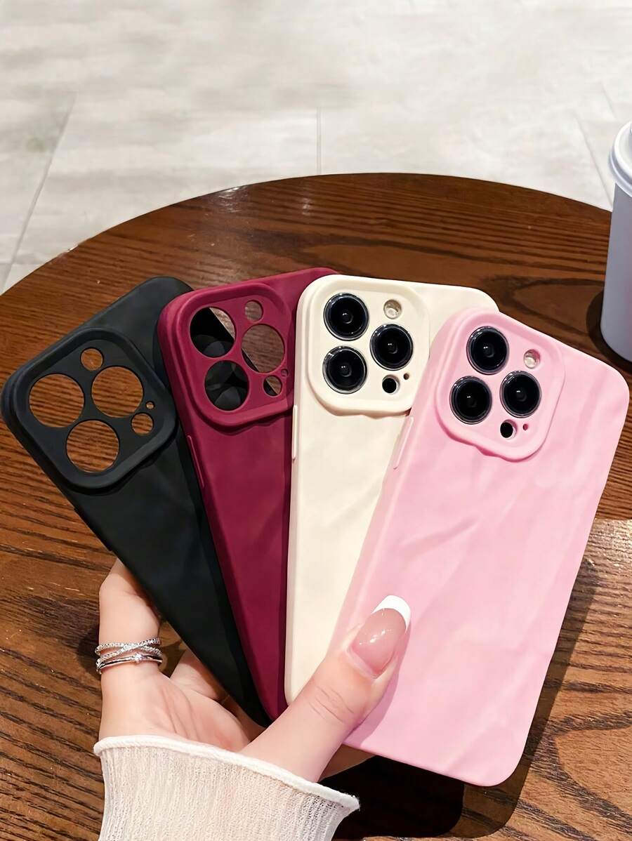 4pcs Set Vintage Matte Soft Phone Cases Compatible With IPhone 16, 15, 14, 13, 12, 11 Pro Max, Multi-Color