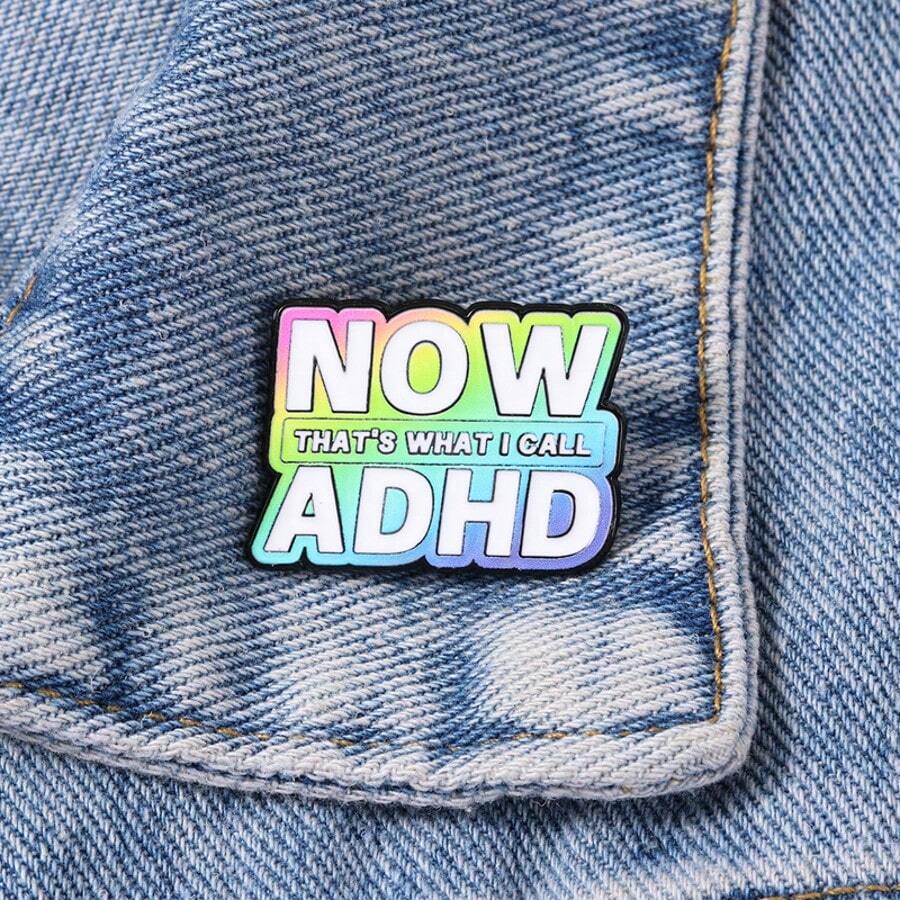 NOW ADHD email broșă Pin modă decorativă broșe ornamente rever geantă insigne bijuterii cadouri 2025 stil nou școală Kpop rucsac profesor rechizite geantă farmece drăguț
