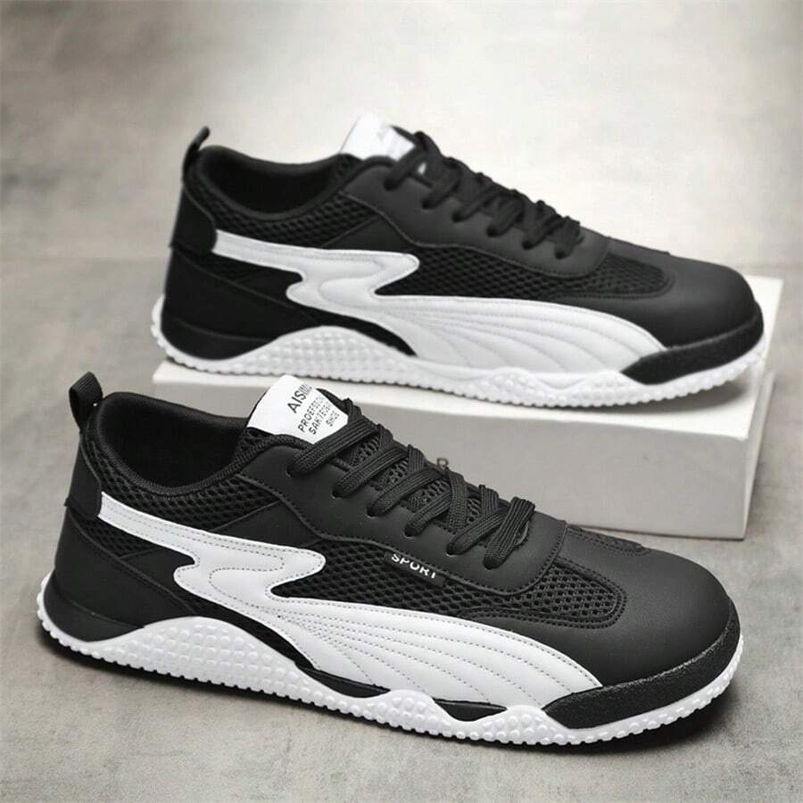 Men's Breathable Mesh Casual Sneakers,New 2025 Collection, Versatile Wear For All Seasons, Low-Top Comfortable Non-Slip Durable Minimalist Design, Suitable For Work Commute, Outdoor Skateboarding, Vacation, Travel, Lightweight Running