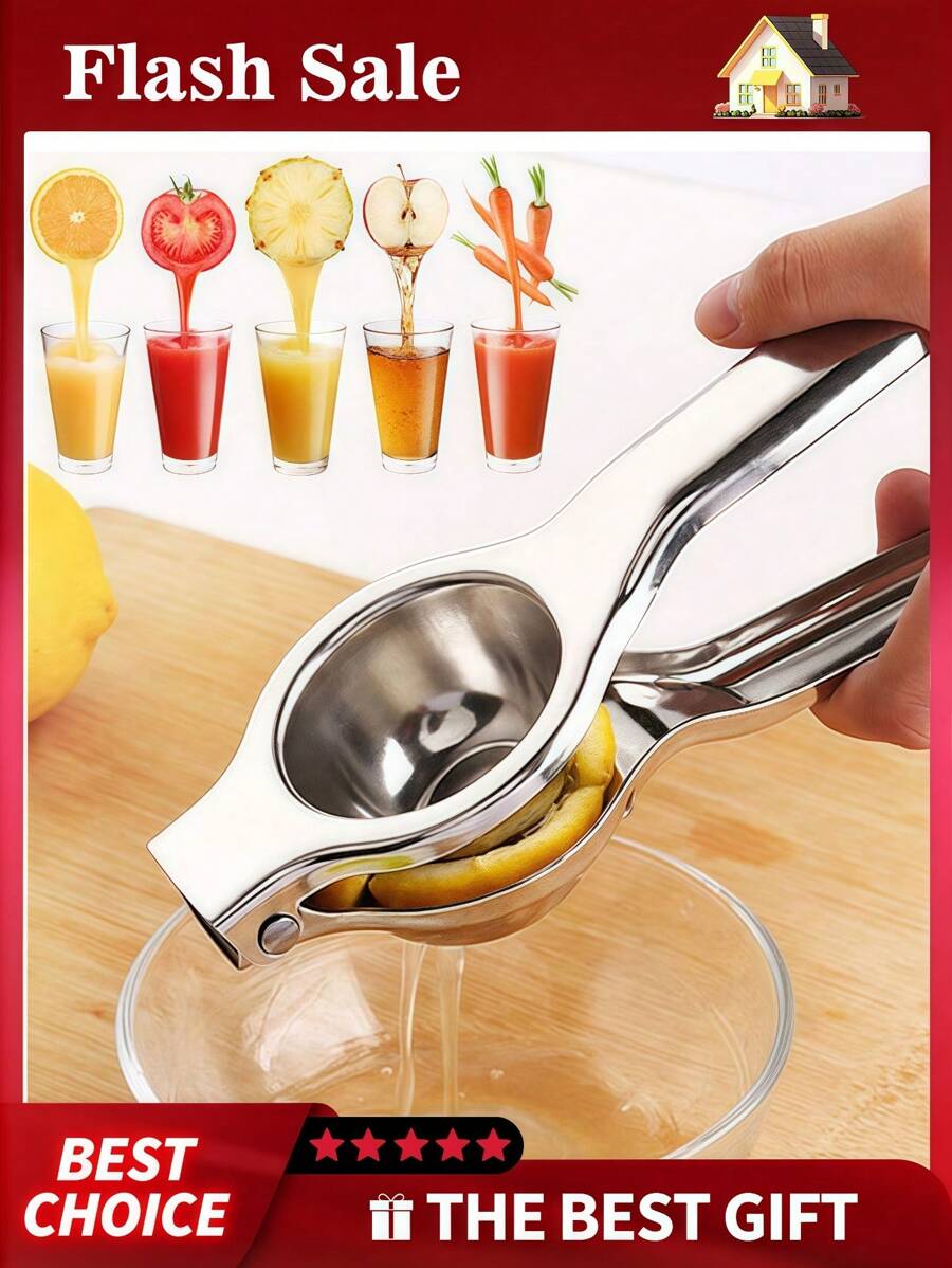 2 pièces presse-agrumes manuel en acier inoxydable - presse-citron et presse-orange avec une poignée ergonomique, parfait pour faire du jus frais maison dans la cuisine. Haute résistance, presse-citron/presse-agrumes/extracteur de jus manuel - jus d'orange/jus de citron vert, conception robuste, anti-corrosion et lavable au lave-vaisselle