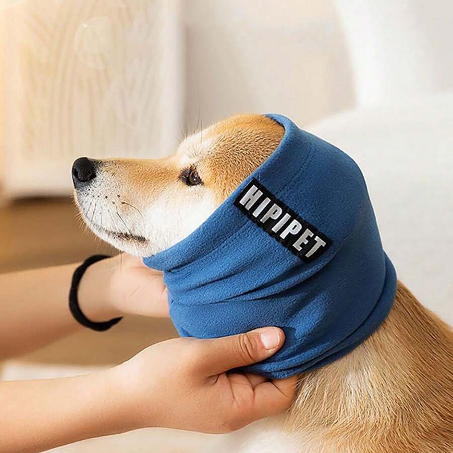 Auricular calmante para mascotas - Orejeras elásticas suaves para perros y gatos, envoltorio para el cuello a prueba de ruido para uso en exteriores
