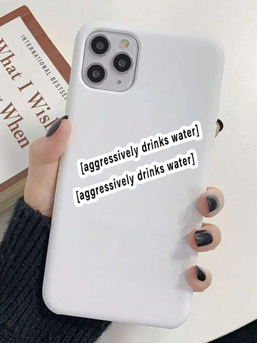 1/3pcs "Aggressively Drinks Water" Humorous Stickers, Suitable For Laptop, Water Bottle, Journal, Guitars, Helmets, Office Supplies, School, Skateboards, Luggage, And Other Funny Stickers