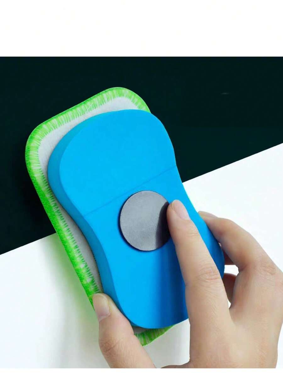 1pc Removable Board Eraser Water-Soluble Chalk Eraser Whiteboard Eraser Creative Removable And Washable Velvet Magnetic Adsorbable Board Eraser
