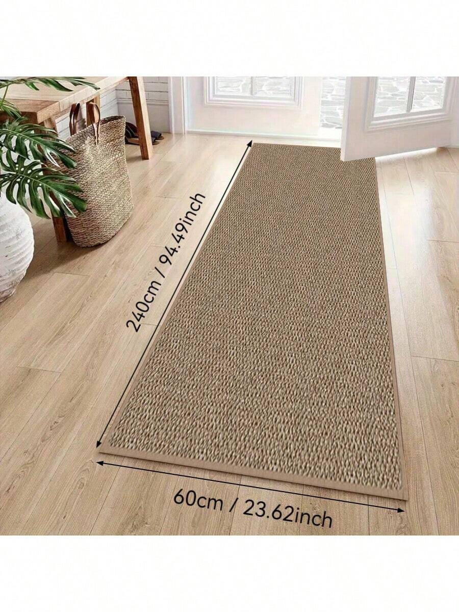 1 Piece Of Sisal-Textured Passageway Rug. It Is Suitable To Be Used As A Carpet In Bedrooms Living Rooms Entrance Hallways And Outdoors. It Is Easy To Clean, Machine Washable And Wear-Resistant. It Can Also Be Used As A Cat Scratching Mat, Room Decoration