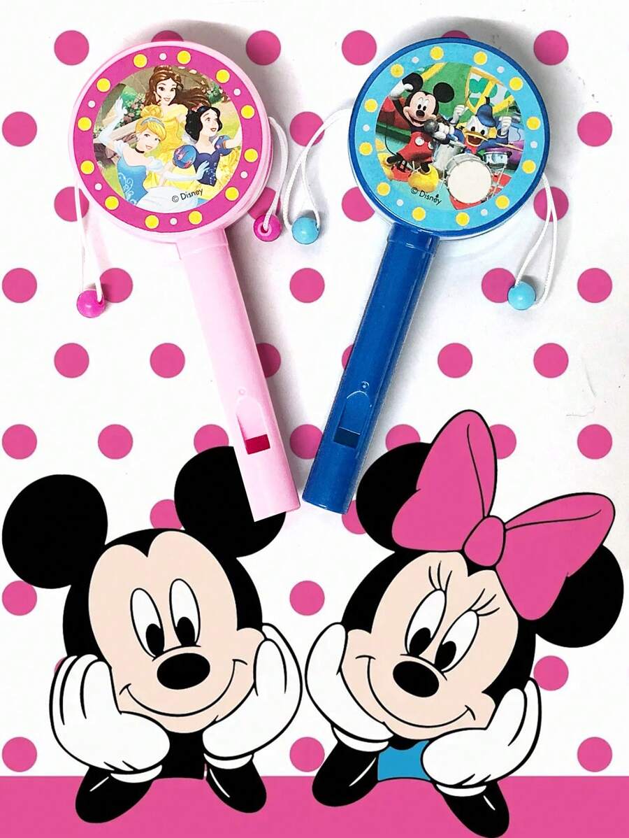 Disney Disney Princess Series,Mickey Mouse Plays The Rattle-Drum Toys.Rattle Bell Cartoon Rattle Drum Toy Kindergarten Baby Early Education Toy.Baby Early Education Toy Rattle Bell Cartoon Rattle Drum Baby Toy.