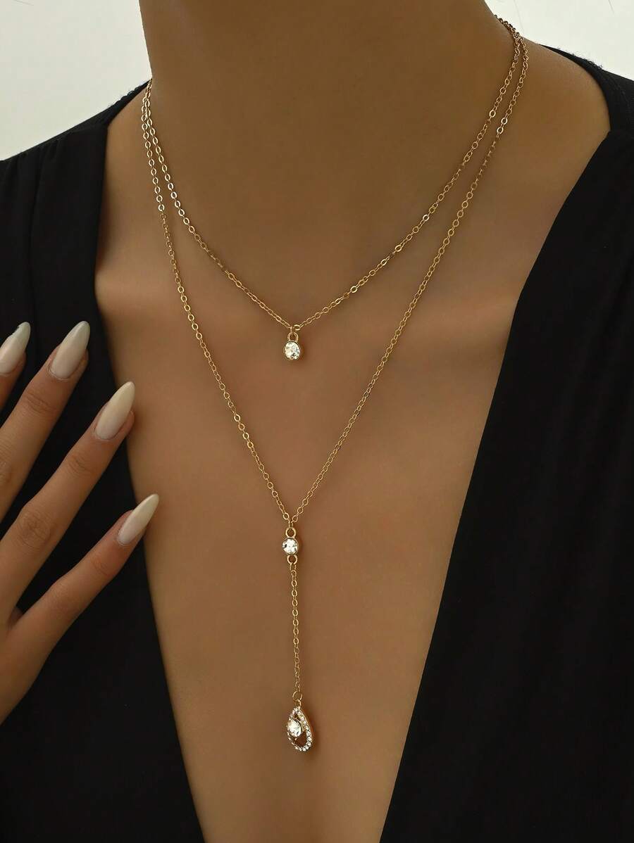 1 colar feminino com corrente de ouro e pingente de pérola, design minimalista moderno, adequado para uso diário