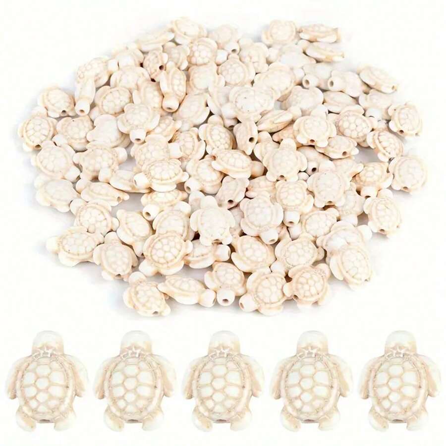 25 Stücke gemischte Türkis Strand Schildkröte zum Selbermachen von Armbändern, Halsketten-Anhängern und Accessoires