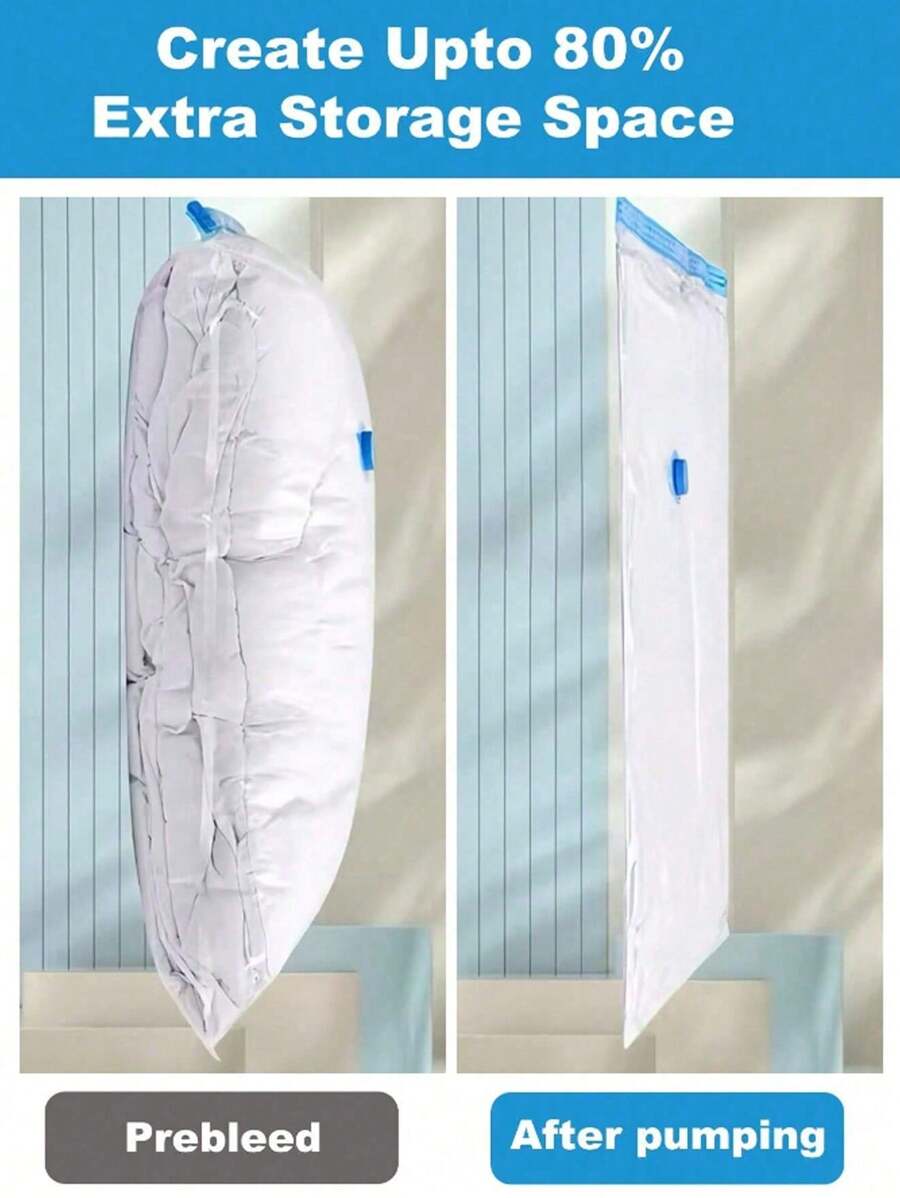 5 Stücke/3 Stücke/1 Stück Set dicke Vakuum-Kompressionsbeutel, wasserdichte Anti-Feuchtigkeits-Aufbewahrungsbeutel für den Heimgebrauch, Bettwäsche, Verpackung, Reisen, Wohnheim, wiederverwendbare Vakuum-Kompressionsbeutel, Staubschutzabdeckung für Kleidung, platzsparende Aufbewahrung für Kleider, Hosen, Schuhe, Jeans, Stiefel, Röcke
