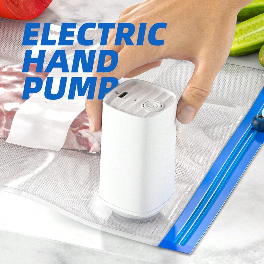 1 Multifunctional Vacuum Sealer, Suitable For Vacuum Bags, Portable Electric Vacuum Pump, Variety Vacuum Seal Bags, Suitable For Kitchen Refrigerator Storage And Food Preservation, Fruits And Vegetables