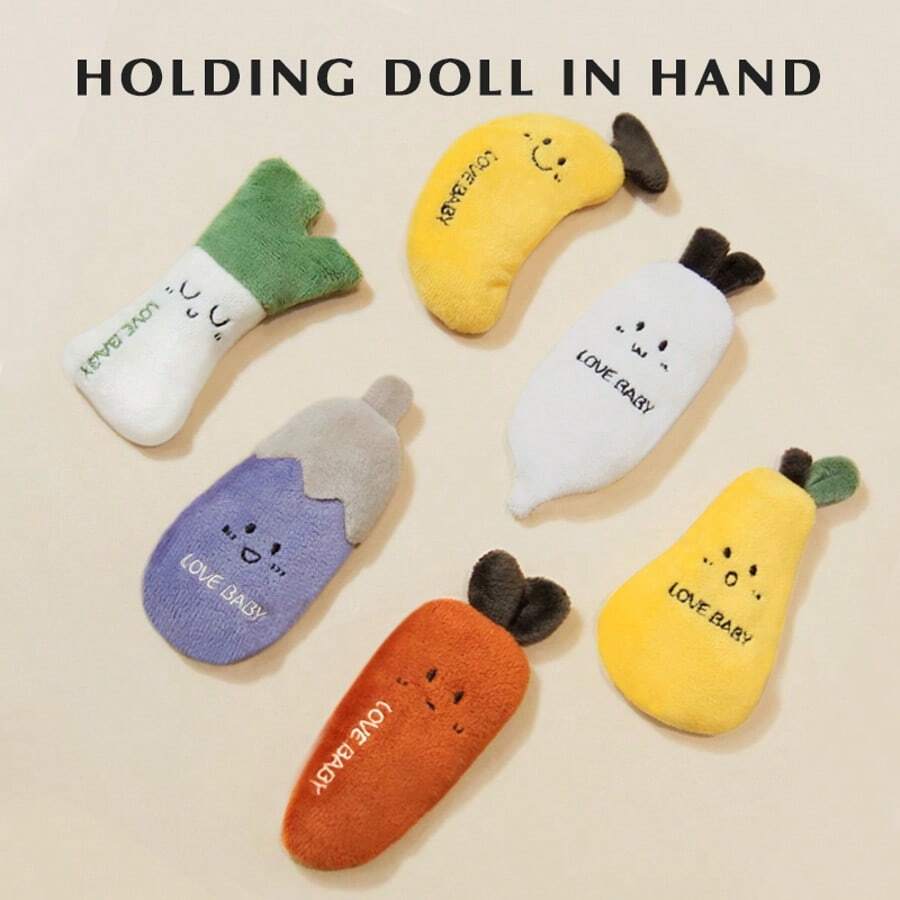 Baby's Anti-Scare Jumping Hand Holding Doll Suitable For Baby's Hand Holding Doll Cute Cartoon Animal Shape Perfect Birthday Gift