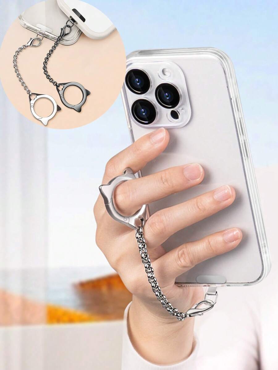 1 Piece Metal Ring Phone Lanyard Lobster Clasp Detachable Hanging Hook, Durable Anti-Lost Phone Accessory