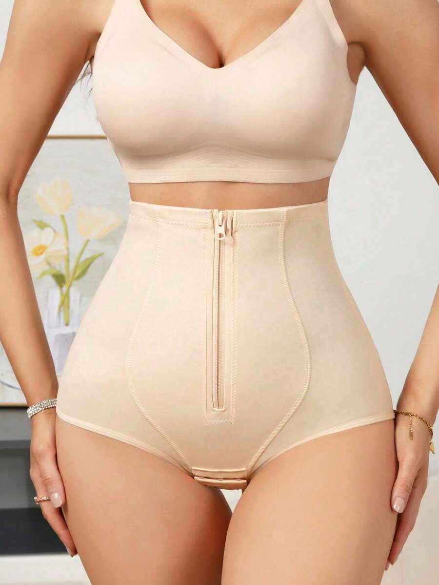 1 pieza Bragas moldeadoras de cintura alta transpirables y cómodas para mujer, entrenador de cintura que controla el abdomen, ajuste ceñido para recuperación posparto, modelador corporal