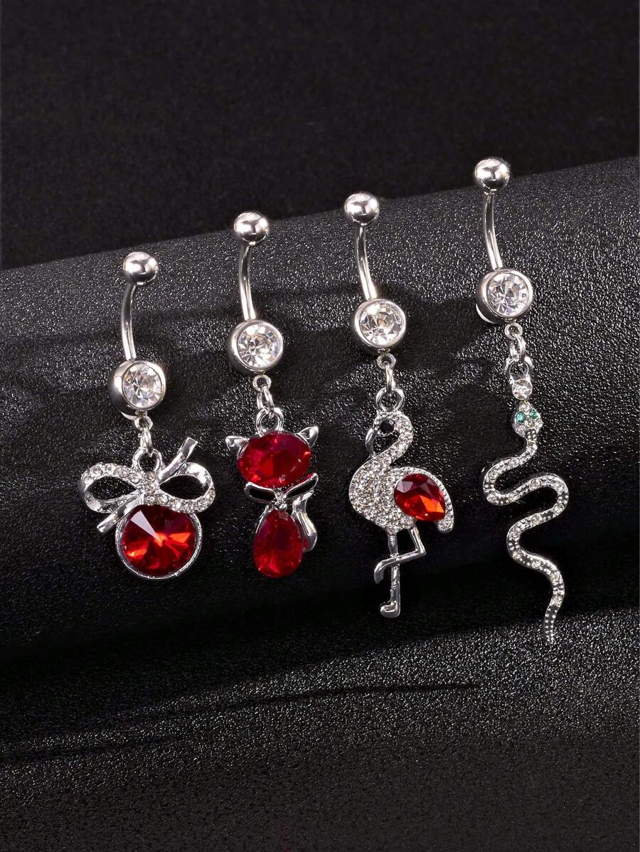 1 pièce Anneau de nombril de luxe à la mode et unique, avec de multiples styles au choix pour les femmes, convenant pour un port quotidien, les festivals et les fêtes