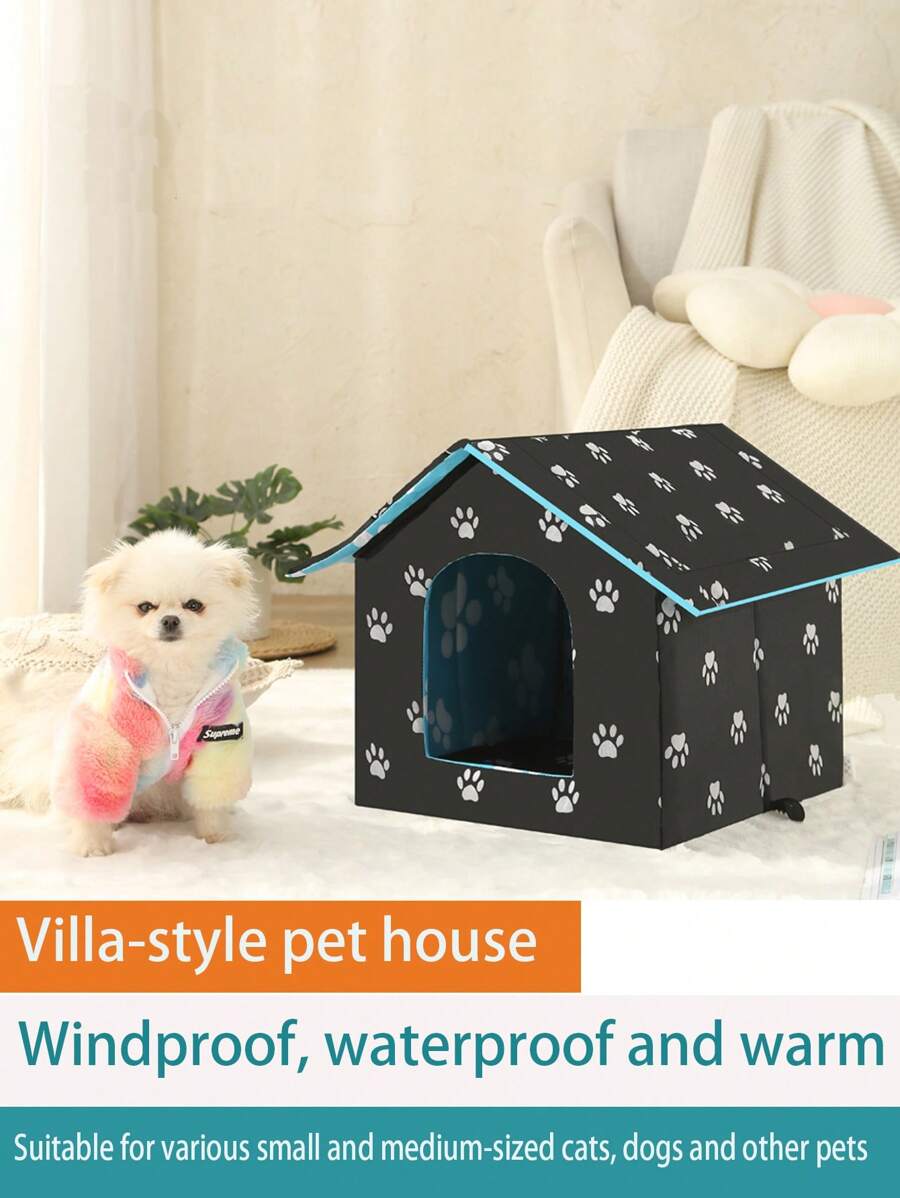 1 PC Waterproof Cat Nest Cat House Outdoor Warm Cat Nest Detachable And Washable Cat Tent For All Seasons Universal,Outdoor Cat House Weatherproof Cat Small Dog Warm Pet Shelter Carrier