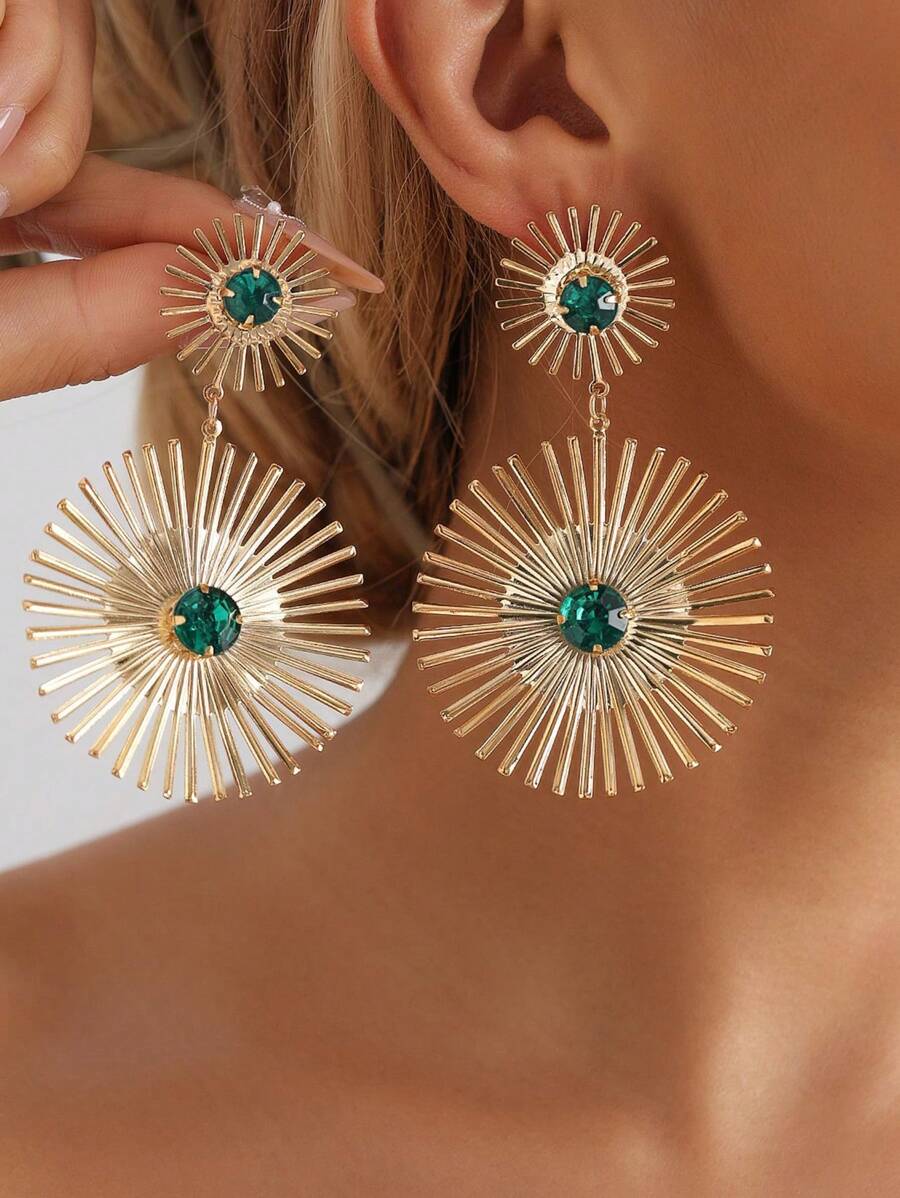 1 Paar sommerliche, einzigartige Sonnenblumen-Hängeohrringe, hochwertiges Design Schmuck