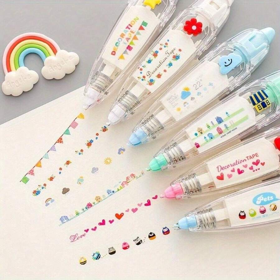 1 pièce Tampons à dentelle découpés avec motifs de dessins animés fantaisistes - colorés, amusants et faciles à utiliser - parfaits pour le DIY, le scrapbooking et les fournitures de fête