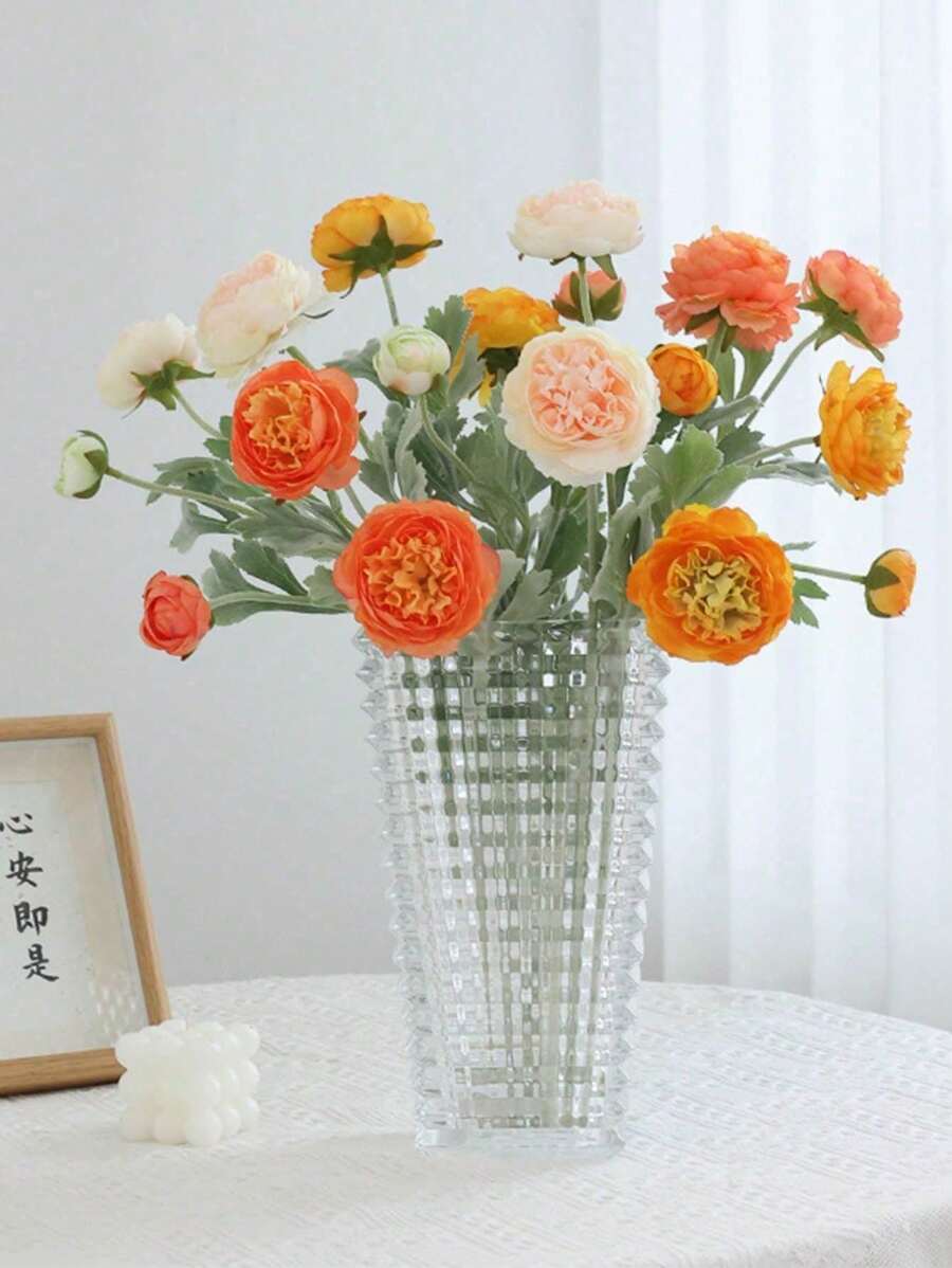 3PCS Artificial Austin Rose Bundle Simulation Peony Long Stem Artificial Flower Suitable For Home Vase Office Wedding Engagement Flower Arrangement Anniversary Date Mother's Day Birthday Gift 