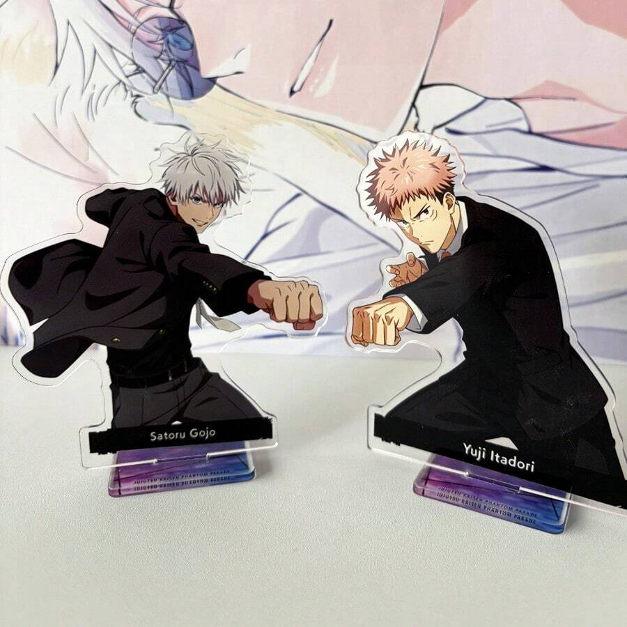 1pc/Set Anime Acrylic Stand, Jujutsu Kaisen Gojo Satoru Decorative Figure, Itadori Yuji Desk Display, Room Decor, Bedroom Decor, Holiday Gift School Supplies,Back To School