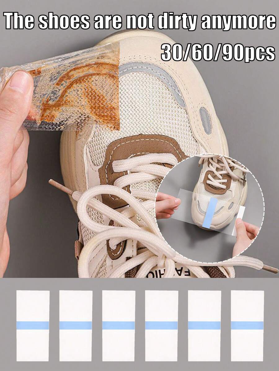 Protector de zapatos para la lluvia, películas transparentes impermeables autoadhesivas, película protectora para calcomanías de zapatos, calcomanías impermeables para puntas de los dedos en días lluviosos, parches anti-suciedad para zapatos, calcomanías impermeables para puntas de los dedos en días lluviosos, diseño ligero que lo hace perfecto para guardar en una mochila o bolso, adecuado para zapatillas, lona, protector claro sin residuos para la puntera del zapato, mujeres, hombres