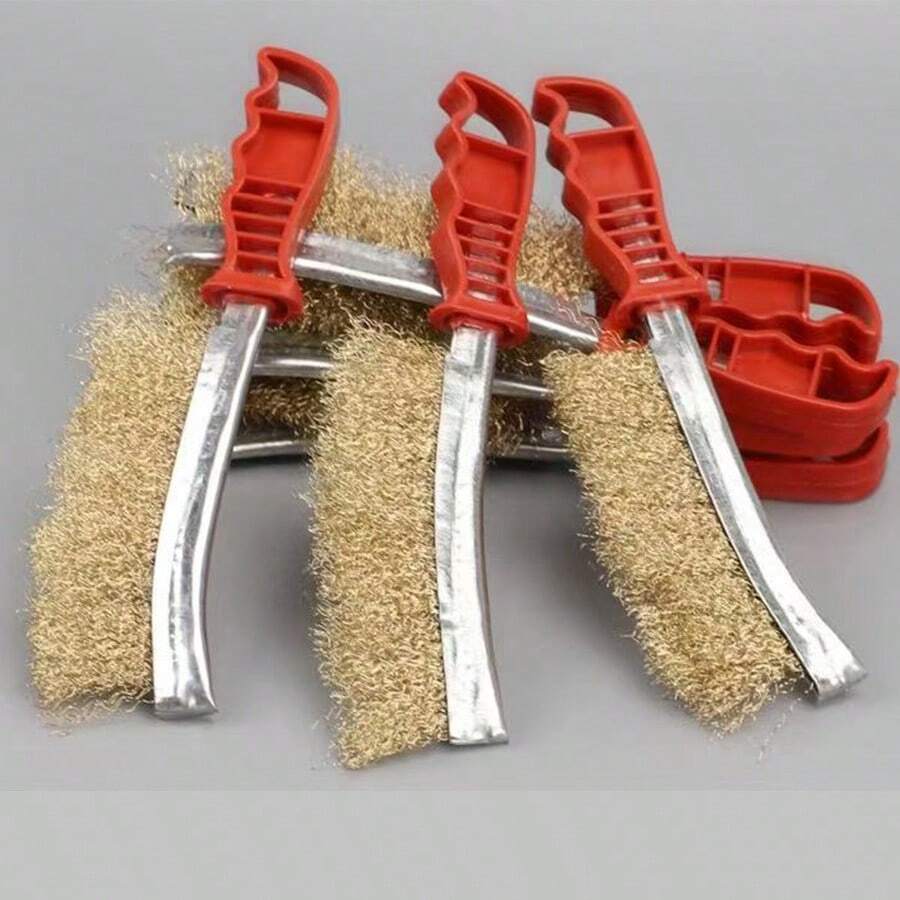 Steel Wire Brush, Stainless Steel Wire Brush For Rust Removal, Crevice Cleaning, Plastic Handle BBQ Grill Brush, Cleaning Brush