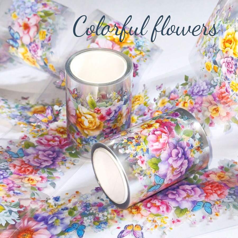 1 rotolo di nastro colorato con motivi floreali per animali domestici, creativo cartone animato fai-da-te per scrapbooking, decorazione per articoli di cartoleria e quaderni, per il ritorno a scuola