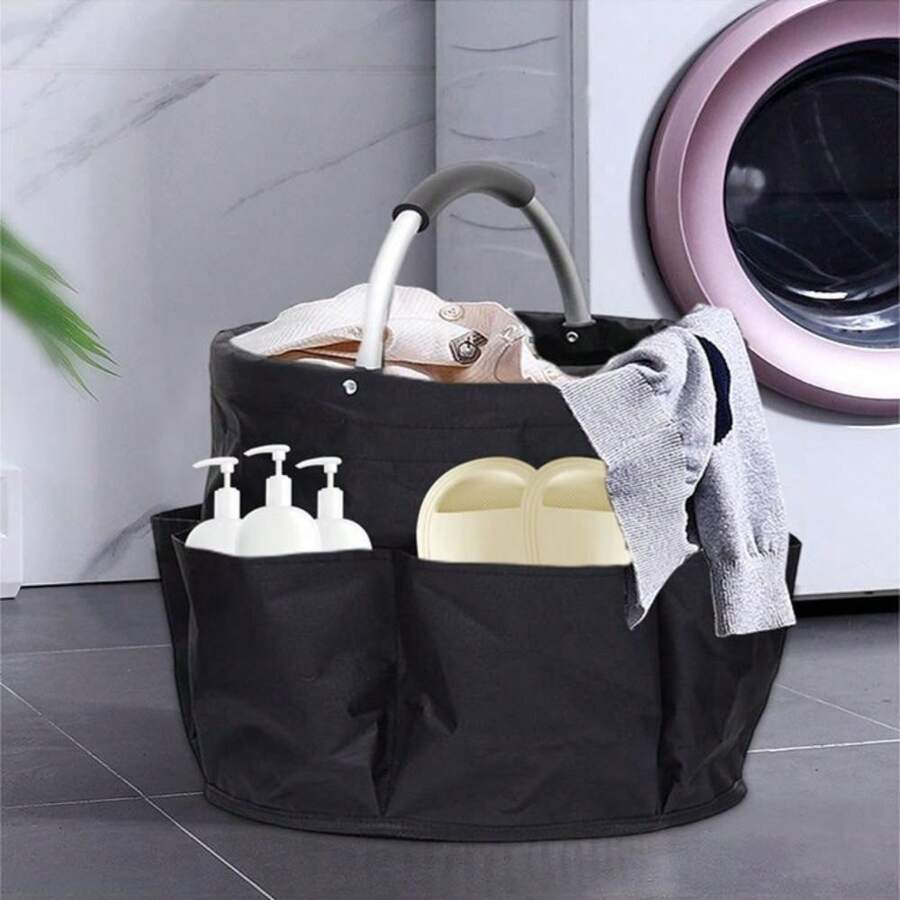 Multi-Taschen Wasserdichter Garten- und Reinigungsprodukt Aufbewahrungsbeutel mit Griff und 6 Fächern, faltbar, für Garten, Badezimmer, Innenbereich (Blau)