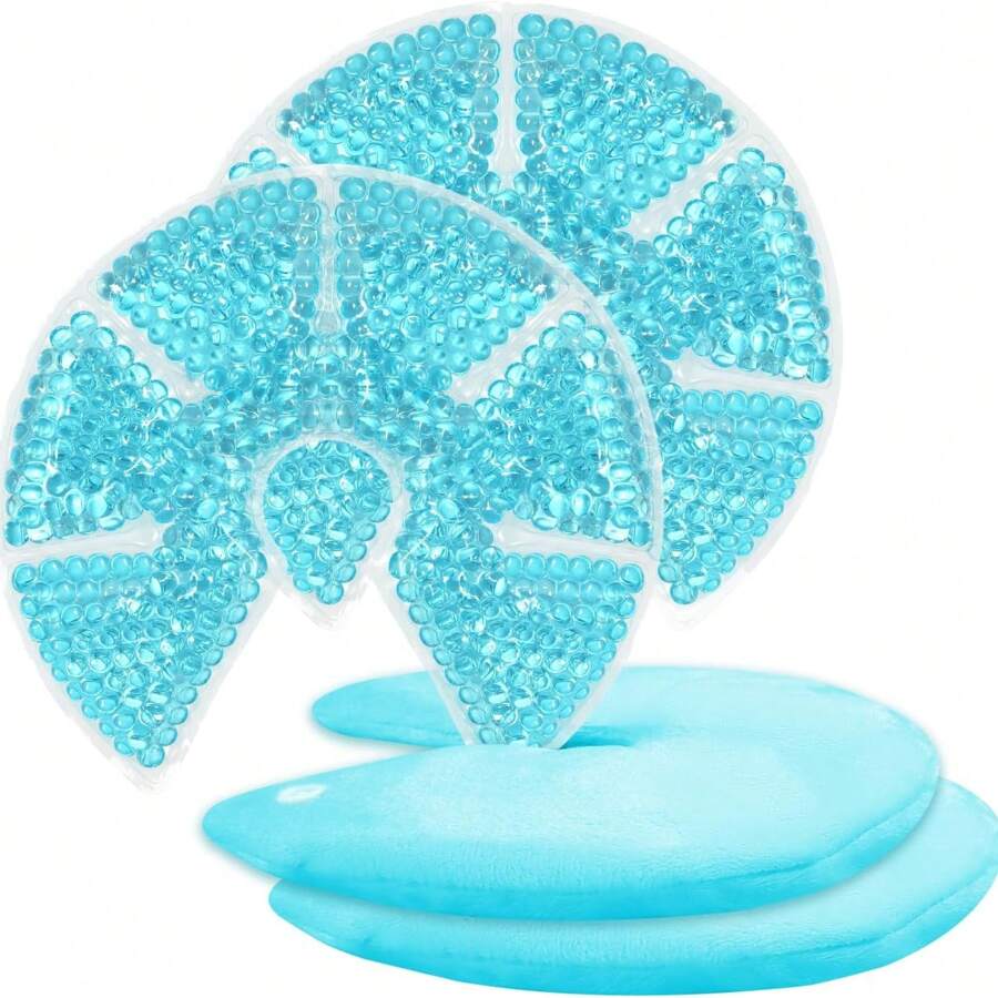 Paquetes de gel de enfriamiento/calentamiento de pecho, 2 unidades (azul) - Alivio para dolor de lactancia, mastitis, ingurgitación, inflamación y conductos bloqueados | Potencia la bajada y producción de leche