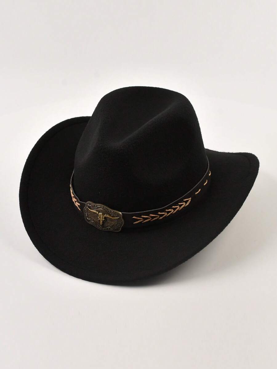 1 Stück Damen-Cowboyhut mit Lederband, nicht elastisches Design und UV-Schutz, geeignet für Outdoor-Fotos, Cosplay und Halloween