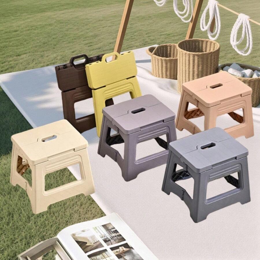 Upgraded Foldable Stool, Portable Mini Folding Stool, Small Camping Chair, Lightweight Yet Sturdy, Collapsible Telescopic Folding Stool, Compact Folding Camping Stool, Foldable Portable Chair, Small Folding Stool For Adults Outdoor, Fishing, Hiking, Travel, BBQ, Camping, Gardening, Shower