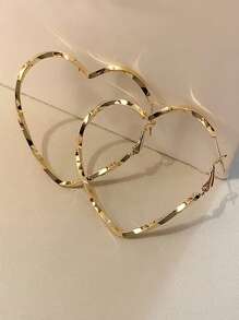 Boucles d'oreilles coeur en or