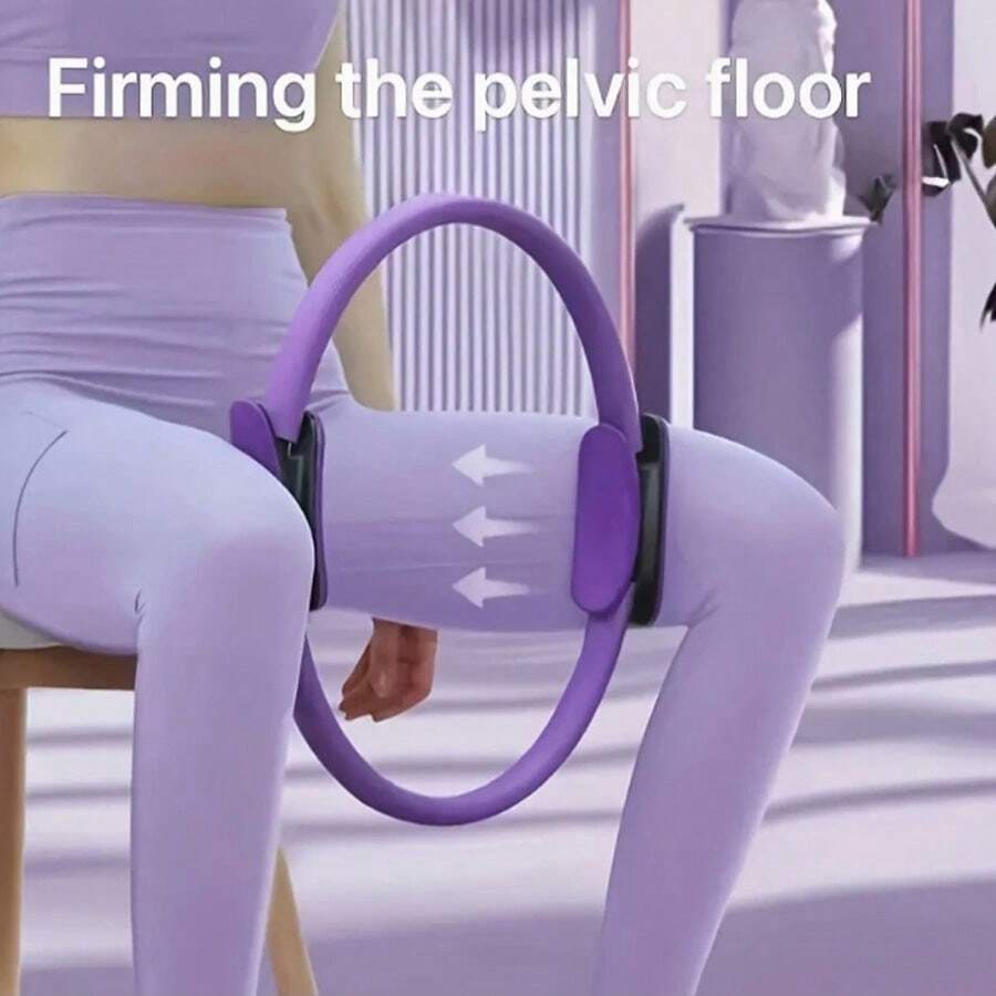 1 pièce Cercle de fitness léger pour le yoga, le Pilates et l'étirement, pour le renforcement musculaire et la relaxation des muscles, facile à assembler, accessoire de fitness multifonction pour le yoga, le Pilates et l'entraînement à domicile, avec design antidérapant