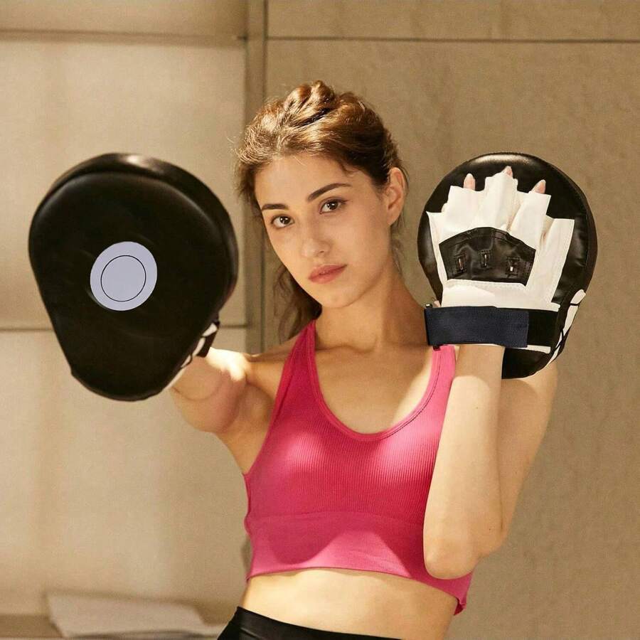 Curved MMA Focus Mitts - Professional Punching Targets For Boxing, Muay Thai, Taekwondo & Kickboxing | Ergonomic RKA Design With Shock-Absorbing Padding For Striking Drills