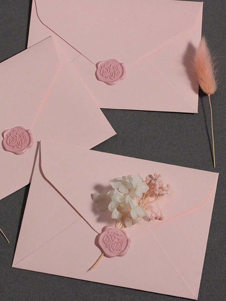 Set di cancelleria con busta. Buste eleganti rosa con decorazioni floreali, ideali per inviti a feste di compleanno, laurea, matrimonio e regali