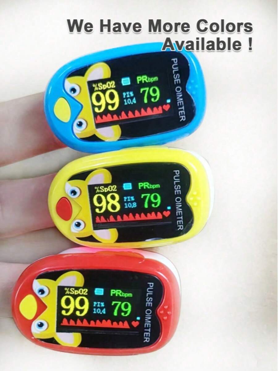 Oxímetro infantil/Oxímetro de dedo/Instrumento de medición de saturación de oxígeno, frecuencia cardíaca y pulso/Recargable