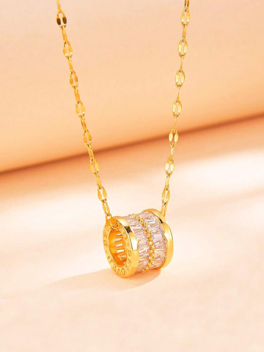 1pc Luxury Niche Design Waist Pendant Necklace, Adjustable Clavicle Chain For Women, Multiple Styles Available