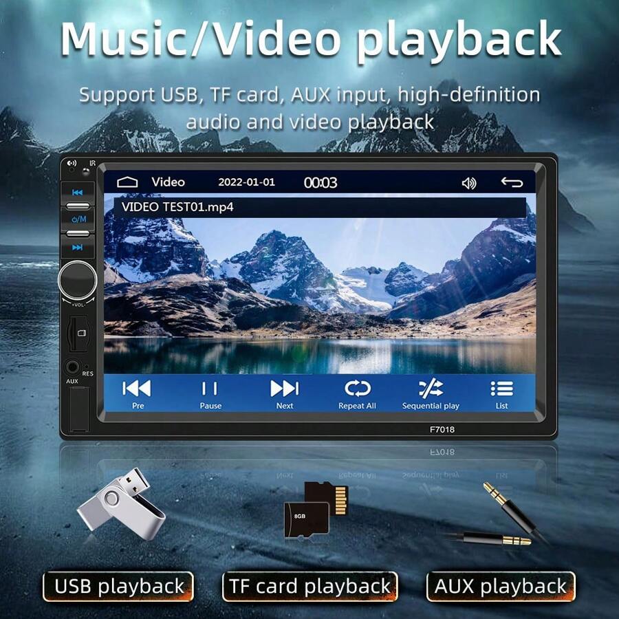 7-Zoll-Multi-Sprach-Auto-BT-MP5-Player Multifunktionaler Auto-Audio- und Video-Player Auto-Multimedia-Player Autoradio-Empfänger