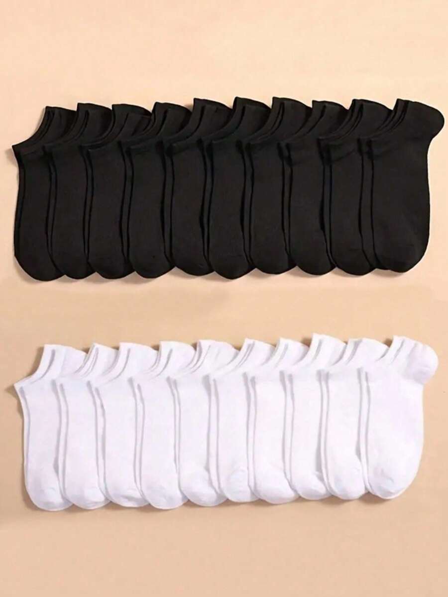 1/3/5/10/20 Paia di calzini estivi unisex invisibili, basso taglio, in silicone antiscivolo, di colore solido, traspiranti, adatti per uomo e donna