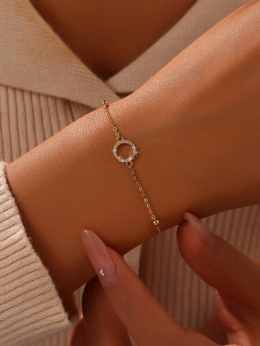 925er Sterling Silber Armband mit Cut Out Unendlichkeits-Herz-Anhänger, minimalistischer Luxus Alltagsschmuck als Geschenk für Liebste und beste Freundin