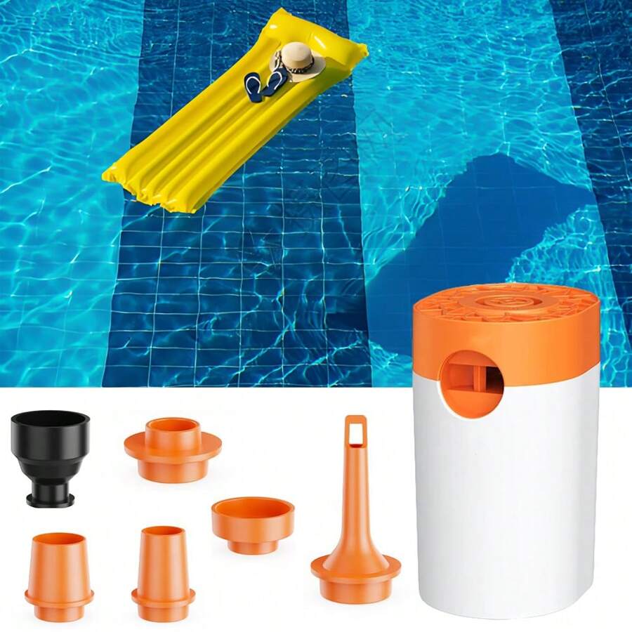 Mini bomba de ar para infláveis, bombas de ar elétricas alimentadas por bateria AA para inflar e desinflar colchões de ar, cama de ar, boia de natação, bolsa de armazenamento a vácuo, flutuador de piscina