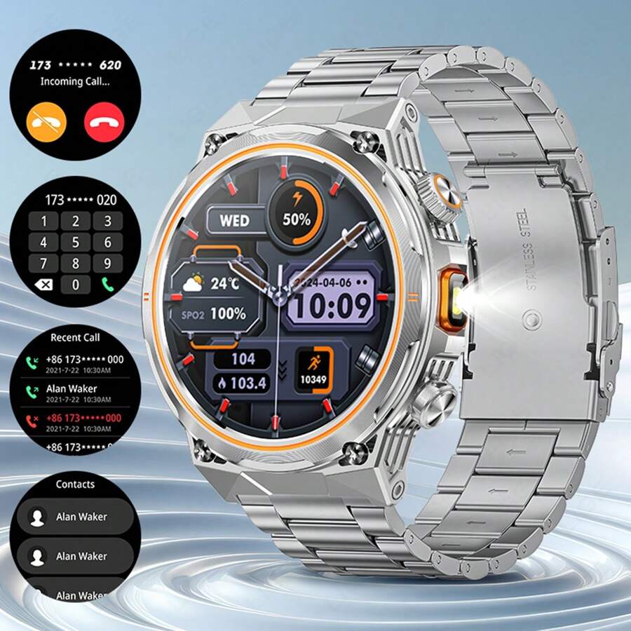 LIGE LIGE New Women's Smart Watch Sports Outdoor Watch, 400 MAh Large Capacity Battery, LED Flashlight, 100+ Sports Mode, Photo Timing, Alarm Clock, SMS, Call Reminder, Weather Forecast, Fashionable Multifunctional Women's Outdoor Sports Watch