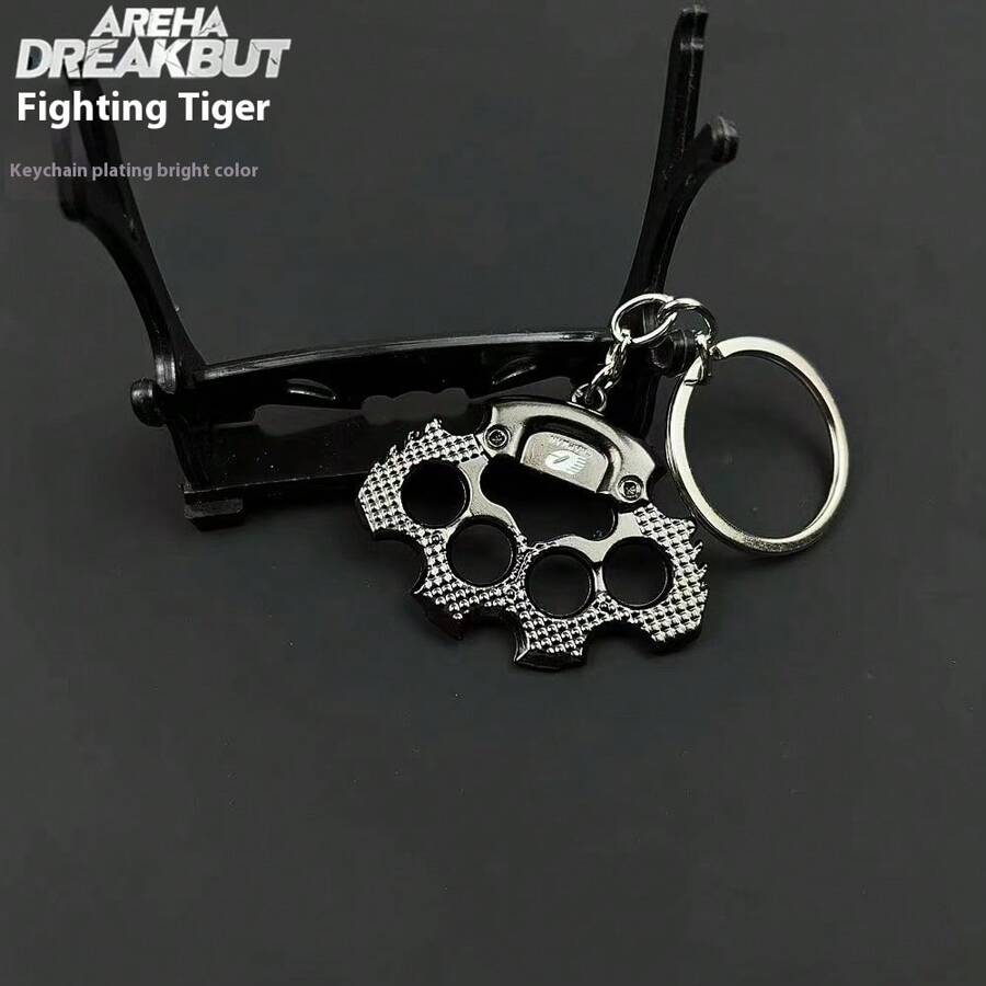 1 pezzo Decorazione mini artiglio di tigre combattente - accessorio da gaming, statuina, portachiavi, decorazione da scrivania, regalo